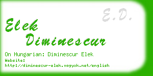 elek diminescur business card